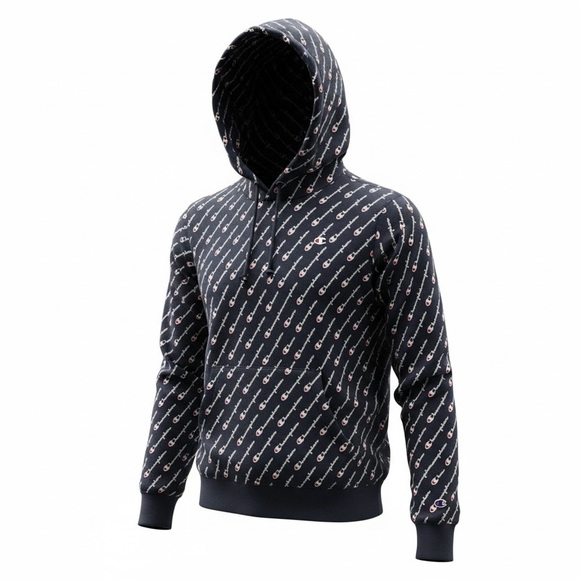 Champion Other - Vintage Champion Navy and White Patterned Hoodie Y2K Mens size M